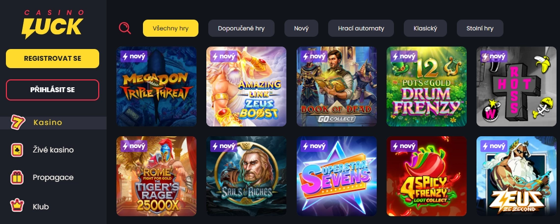 Casinoluck – vyvážená volba pro každého